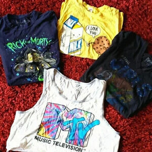 Bundle Lot Womens size M Tee shirts 80s 90s Y2k FIRM LOWEST PRICE